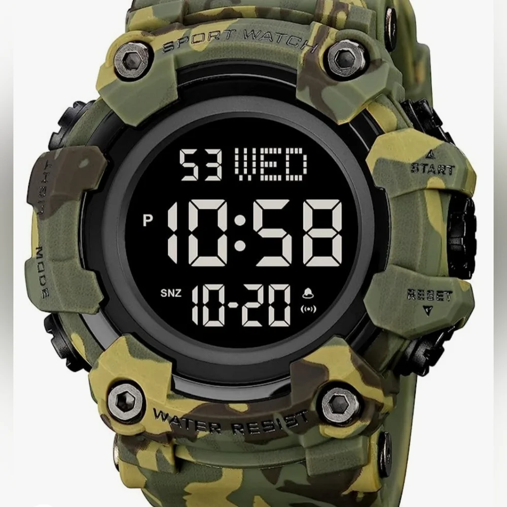 Tactical Military Digital Camo Watch S Shock Water Resistant LE